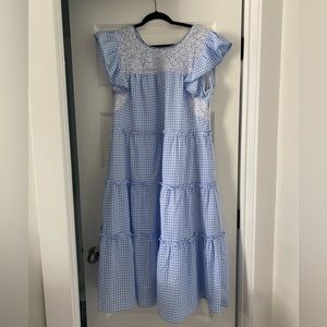 J. Marie blue and white midi dress
